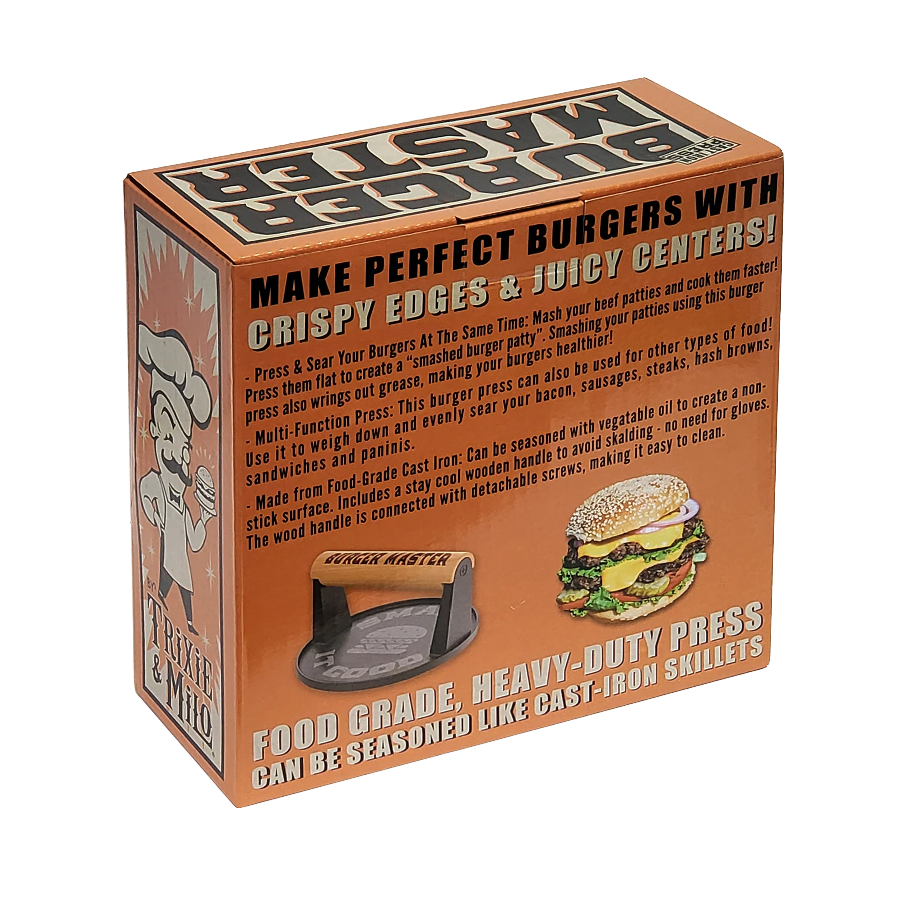 Burger Master Cast Iron Burger Press - Image 7