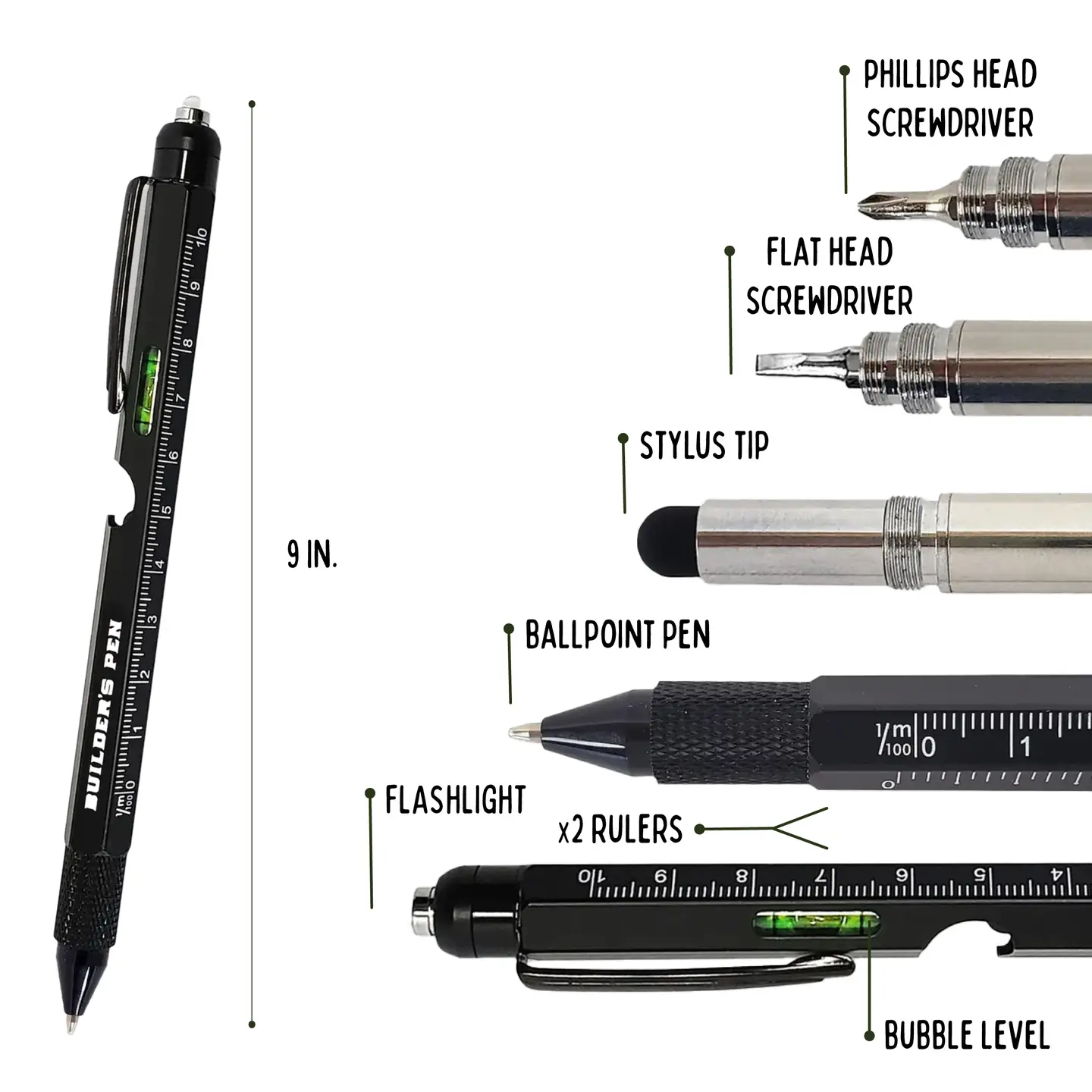 9-in-1 Builder's Pen Multi-tool - Image 3