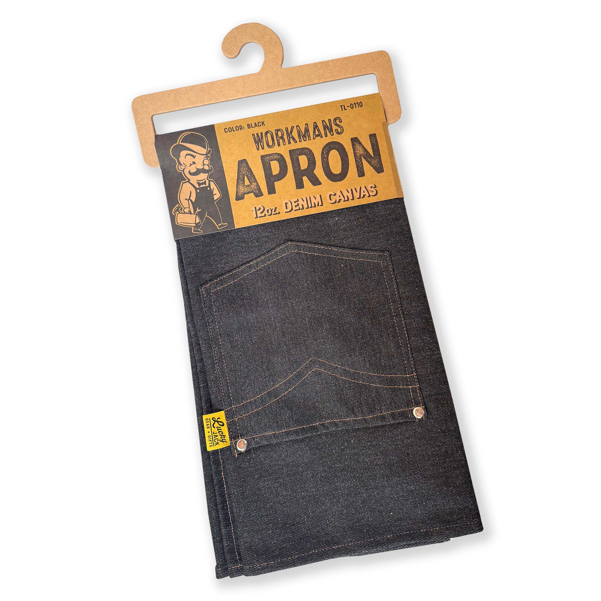 Workman's Black Denim Work Apron - Image 3